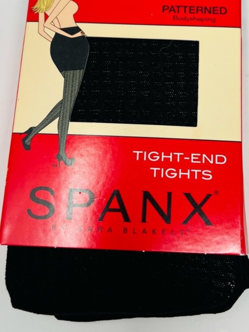 NWT Spanx Black Tight-End Tights Patterned in Black Size A (Small)